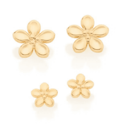 KIT BRINCO FLORES FOLHEADO OURO  ROMMANEL