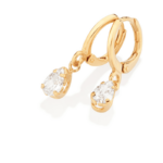 BRINCO ARGOLA COM GOTA ZIRCONIA ROMMANEL
