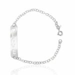 PULSEIRA PLACA ESCRITO LOVE PRATA 925