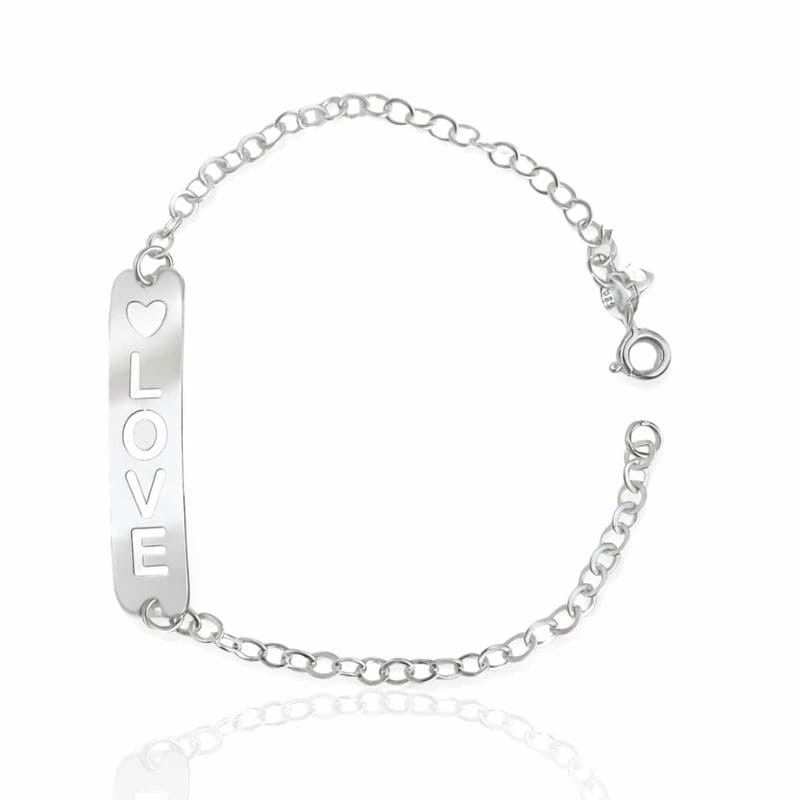 Design sem nome (92) (1) PULSEIRA PLACA ESCRITO LOVE PRATA 925 - Imagem 1