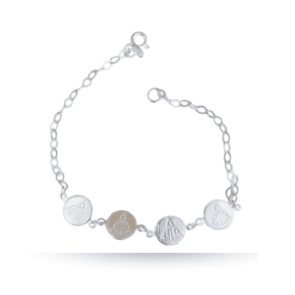 PULSEIRA 5 NOSSA SENHORA MANDALA PRATA 925