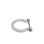 BRINCO CONCH CRAVEJADO LISO PRATA 925