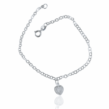 PULSEIRA CORACÃO PENDURADO ZIRCONIA PRATA 925