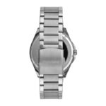 RELOGIO MASCULINO MONDAINE PRATA FUNDO AZUL NUMEROS BRANCOS PEQUENOS ORIGINAL - Imagem 4