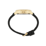 RELOGIO MASCULINO MONDAINE PRETO COM DETALHES DOURADOS PULSEIRA SILICONE ORIGINAL - Imagem 3