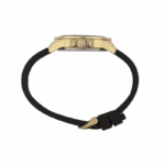 RELOGIO MASCULINO MONDAINE DOURADO FUNDO VERDE PULSEIRA SILICONE PRETA ORIGINAL - Imagem 2