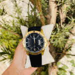 RELOGIO MASCULINO MONDAINE PRETO COM DETALHES DOURADOS PULSEIRA SILICONE ORIGINAL - Imagem 5