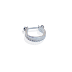 BRINCO CONCH CRAVEJADO COM LISO PRATA 925