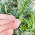 ANEL SOLITÁRIO ZIRCÔNIA ROSA PRATA 925 - Imagem 3