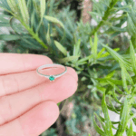 ANEL SOLITÁRIO ZIRCONIA VERDE PRATA 925 - Imagem 3