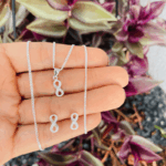 CONJUNTO 45CM COM PINGENTE INFINITO CRAVEJADO PRATA 925 - Imagem 2