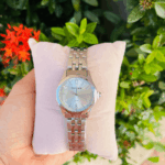 RELOGIO MONDAINE FEMININO PRATA C/GOTAS ZIRCONIA ORIGINAL - Imagem 2