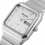 RELOGIO MONDAINE PRATA MASCULINO QUADRADO ORIGINAL - Imagem 4