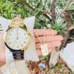 RELOGIO MONDAINE MASCULINO DOURADO COM CORDAO DE BRINDE ORIGINAL - Imagem 2