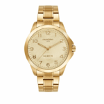 RELOGIO MONDAINE MASCULINO DOURADO COM CORDAO DE BRINDE ORIGINAL - Imagem 5