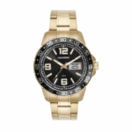 RELOGIO MONDAINE DOURADO FUNDO PRETO ROMMANEL