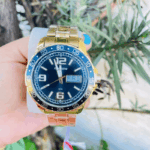 RELOGIO MONDAINE DOURADO FUNDO PRETO ROMMANEL - Imagem 5