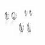 BRINCO TRIO ARGOLA COM CORAÇÃO PRATA 925