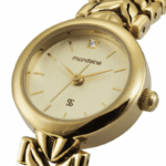 RELOGIO DOURADO MONDAINE FEMININO PULSEIRA BRACELETE ORIGINAL - Imagem 2