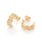 BRINCO MEIA ARGOLA TEXTURIZADA ROMMANEL ORIGINAL