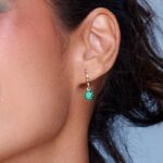 BRINCO AGOLA CLICK COM PEDRA VERDE ROMMANEL ORIGINAL - Imagem 2
