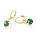 BRINCO AGOLA CLICK COM PEDRA VERDE ROMMANEL ORIGINAL - Imagem 3
