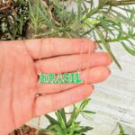 CORDAO 5CM / PINGENTE BRASIL VERDE ROMMANEL ORIGINAL - Imagem 4